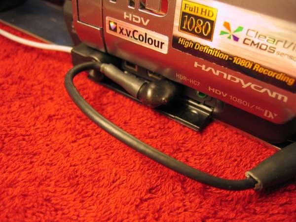 right angle sony AV cable from Action Cameras